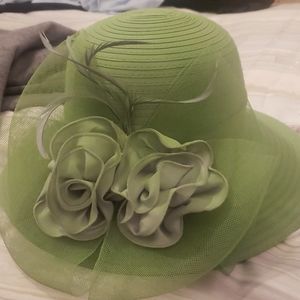 Green dress hat